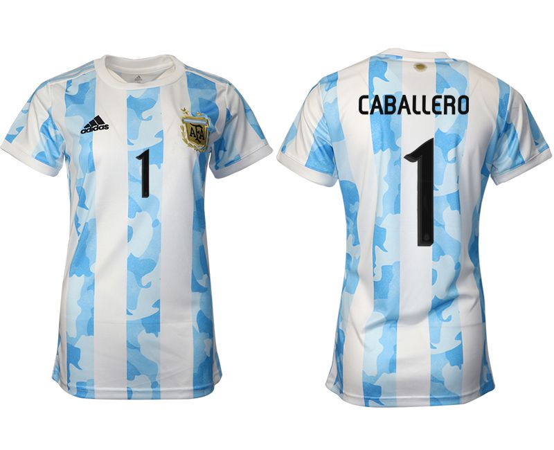 Women 2021-2022 Club Argentina home aaa version white #1 Soccer Jersey->women soccer jersey->Women Jersey